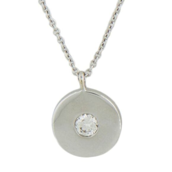 BONY LEVY 18K WHITE GOLD 750 DIAMOND DISC PENDANT NECKLACE FROM NORDSTROM